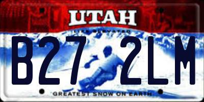 UT license plate B272LM