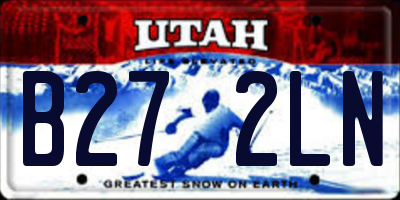 UT license plate B272LN