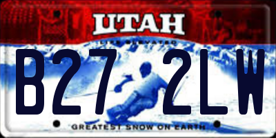UT license plate B272LW