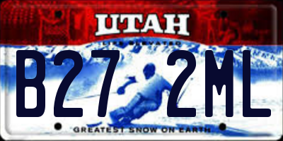 UT license plate B272ML