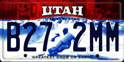 UT license plate B272MM