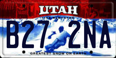 UT license plate B272NA