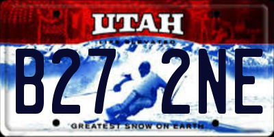 UT license plate B272NE