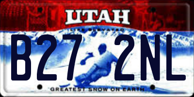 UT license plate B272NL