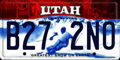 UT license plate B272NO