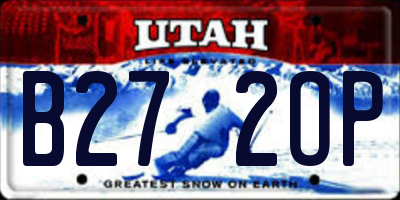 UT license plate B272OP