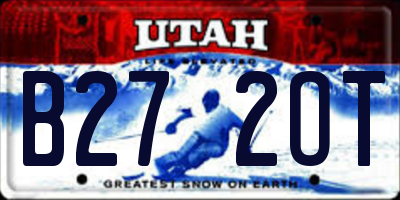 UT license plate B272OT
