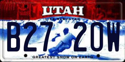 UT license plate B272OW