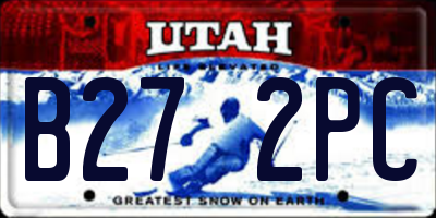 UT license plate B272PC
