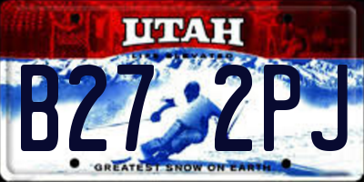 UT license plate B272PJ