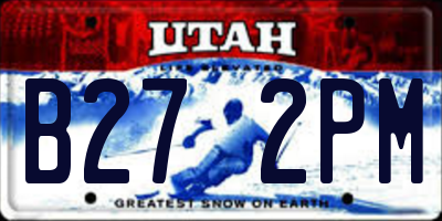 UT license plate B272PM