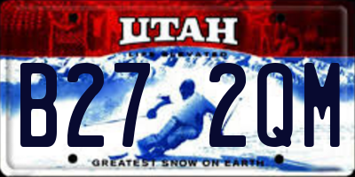 UT license plate B272QM