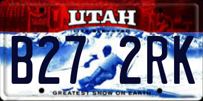 UT license plate B272RK
