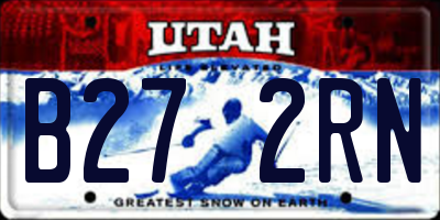 UT license plate B272RN