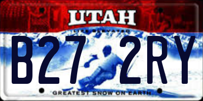 UT license plate B272RY