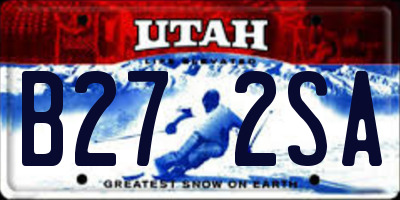 UT license plate B272SA