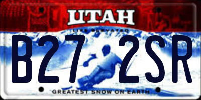 UT license plate B272SR