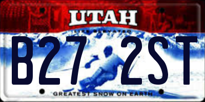 UT license plate B272ST