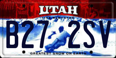 UT license plate B272SV