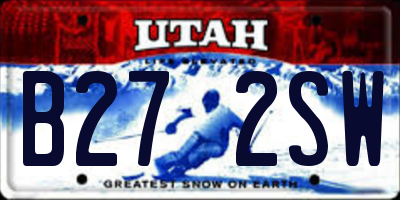 UT license plate B272SW