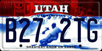 UT license plate B272TG
