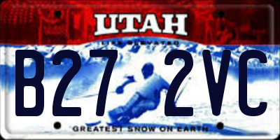UT license plate B272VC