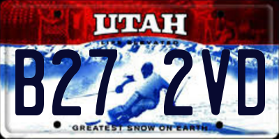 UT license plate B272VD