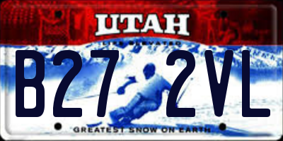 UT license plate B272VL