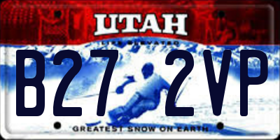 UT license plate B272VP