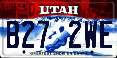 UT license plate B272WE