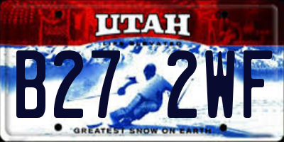 UT license plate B272WF