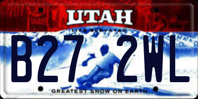 UT license plate B272WL