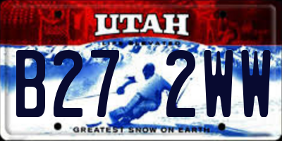 UT license plate B272WW
