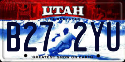 UT license plate B272YU