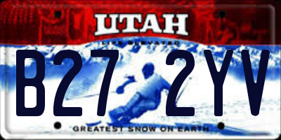 UT license plate B272YV