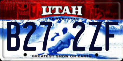 UT license plate B272ZF