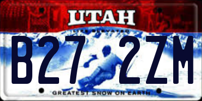UT license plate B272ZM