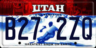 UT license plate B272ZQ