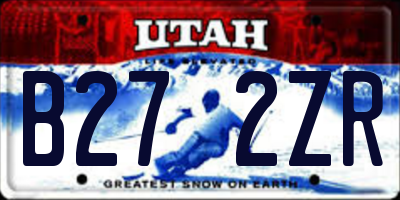 UT license plate B272ZR