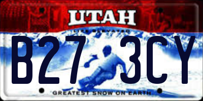 UT license plate B273CY