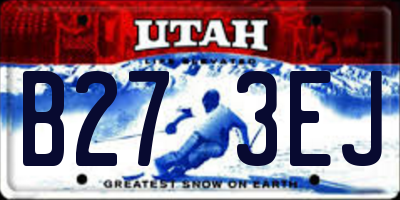 UT license plate B273EJ