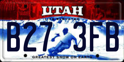 UT license plate B273FB