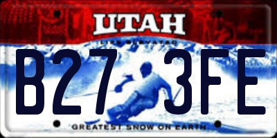 UT license plate B273FE
