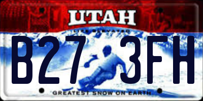 UT license plate B273FH