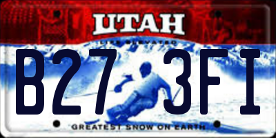 UT license plate B273FI