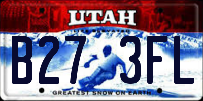 UT license plate B273FL