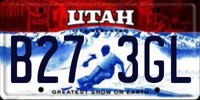 UT license plate B273GL