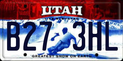 UT license plate B273HL