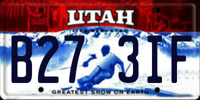 UT license plate B273IF