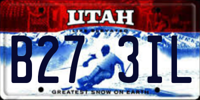 UT license plate B273IL